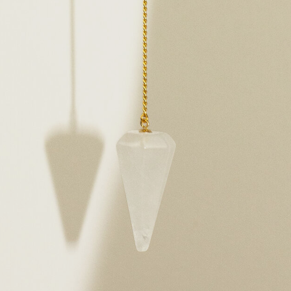 Crystal Pendulums with Gold Chain & Pouch