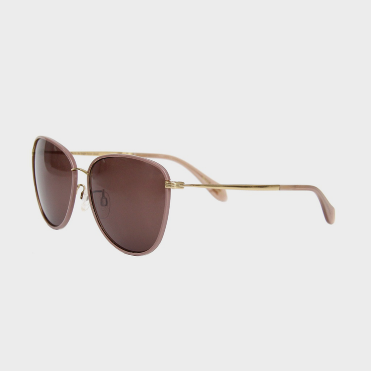 Leahi Tuscan Rose Sunglasses Polarized Tan Lenses