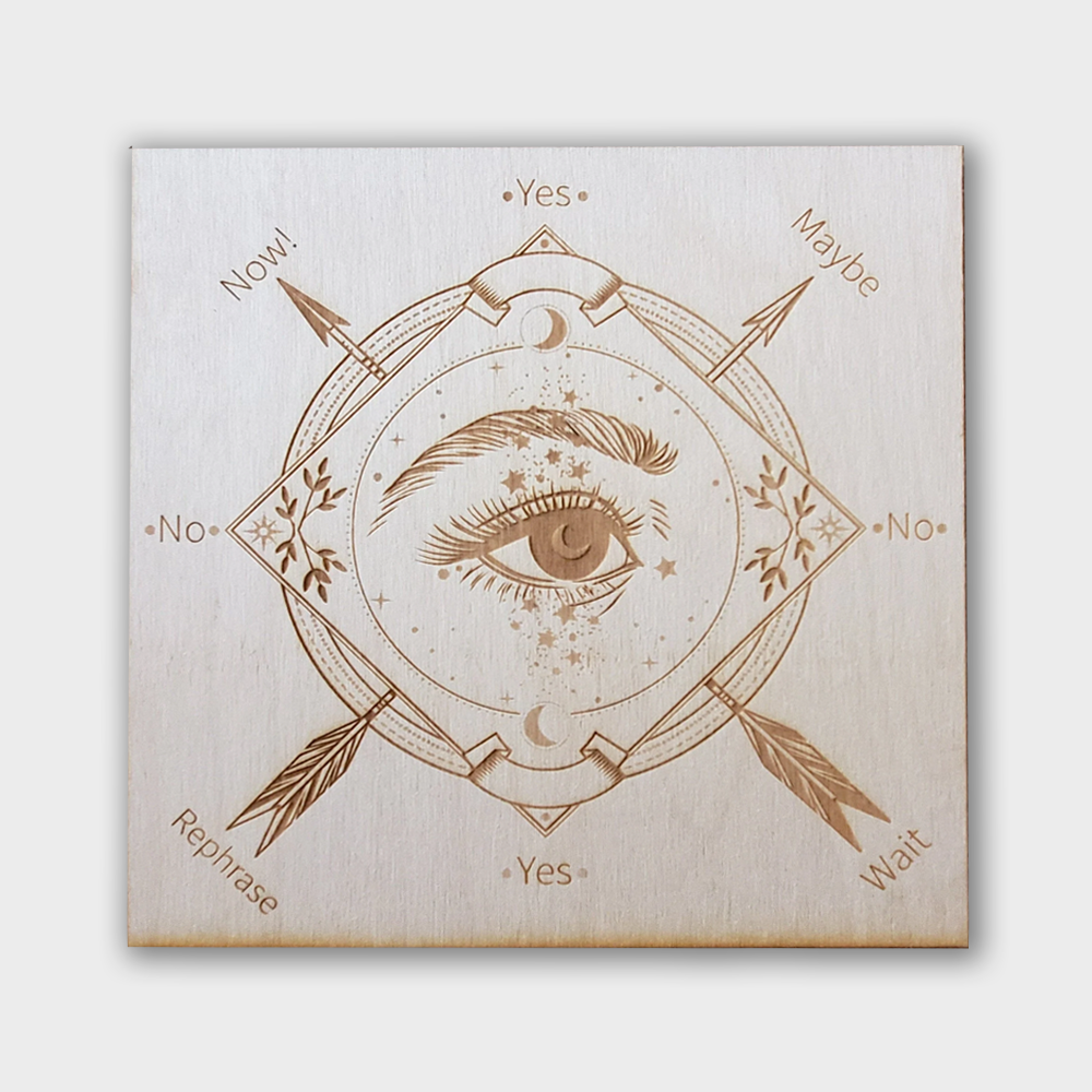 Lovely Eye Wood Engraved Pendulum Board