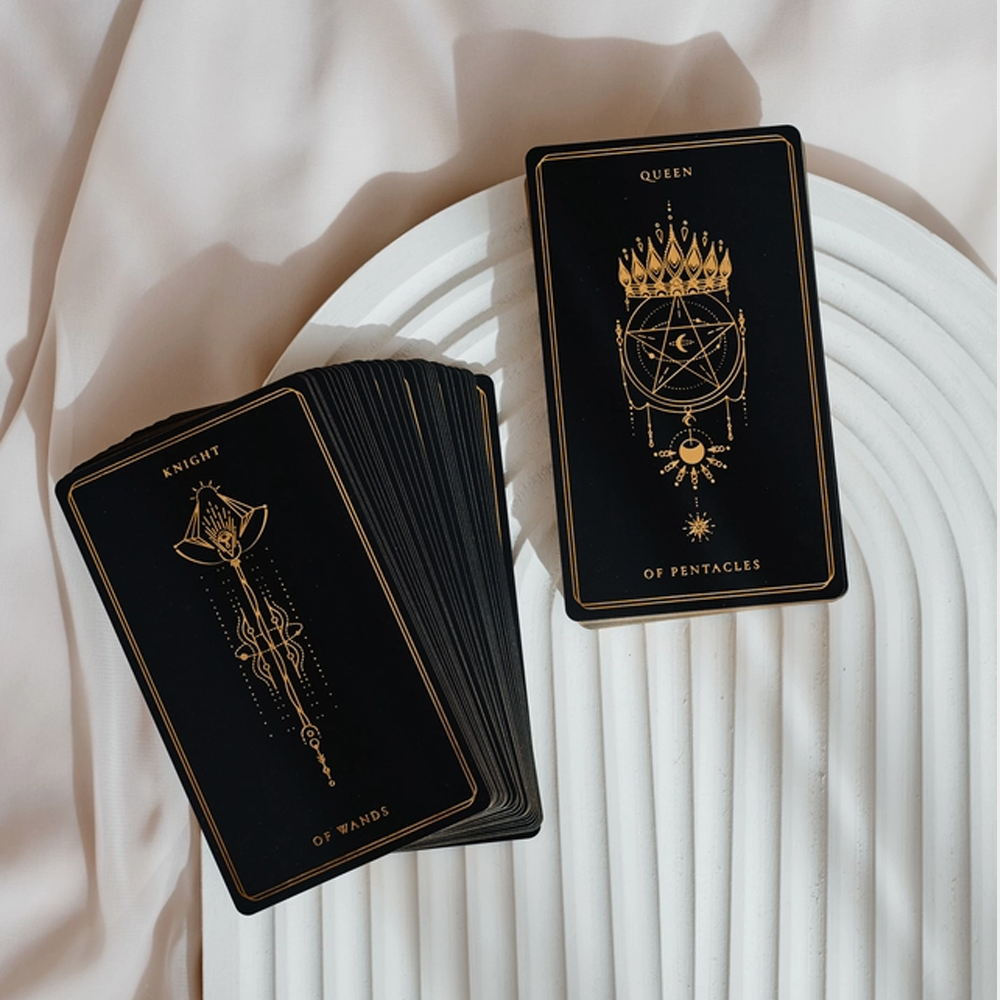 Midnight Black Luxe Tarot Cards